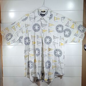 Nautica Flags of Port Print Shirt szL